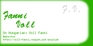 fanni voll business card